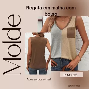Imagem de capa para o Ebook Molde regata em malha com bolso