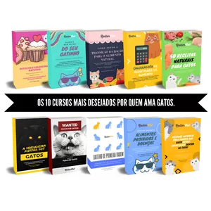 Imagem de capa para o Ebook Curso de Alimentação Natural e Cuidados para Gatos