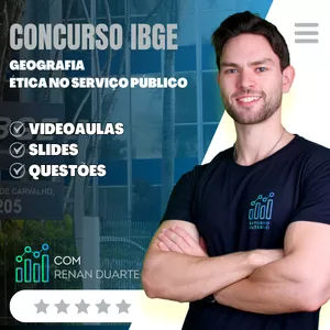 Imagem de capa para o Curso online Material em PDF + Questões para o Concurso IBGE 2025 - Renan Duarte