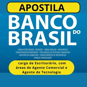 Imagem de capa para o Ebook Apostila Concurso Banco do Brasil - Todas as Matérias com Questões Comentadas