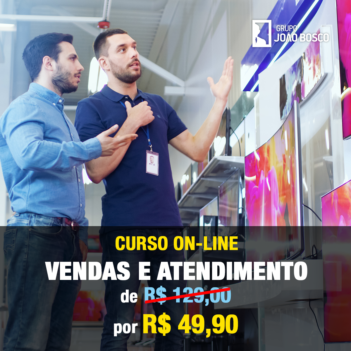 Imagem do curso Curso de Vendas 2 em 1 - Vendas + Atendimento