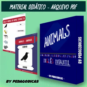 Imagem de capa para o Ebook The Animals - Material Didático (inglês infantil)