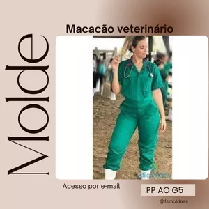 Imagem de capa para o Ebook Molde macacão veterinário 