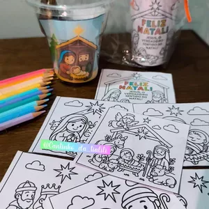 Imagem de capa para o Ebook ✨ Kit Natal Cristão no  copinho para Colorir ✨