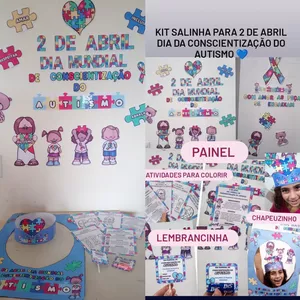 Imagem de capa para o Ebook Kit de decorações e recursos para o Dia Mundial de Conscientização do Autismo