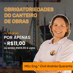 Imagem de capa para o Curso online Curso - Obrigatoriedades do Canteiro de Obras