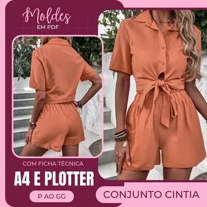 Imagem de capa para o Ebook Conjunto Cintia - Molde em PDF