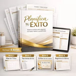 Imagen de portada para Ebook Planifica tu éxito: Guia para organizar tus metas, hábitos y productividad