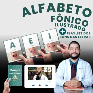 Imagem de capa para o Curso online ALFABETO FÔNICO + PLAYLIST DOS SONS DAS LETRAS