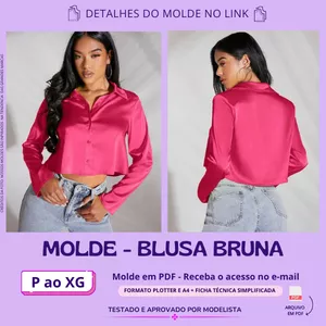 Imagem de capa para o Curso online Molde Blusa Bruna 