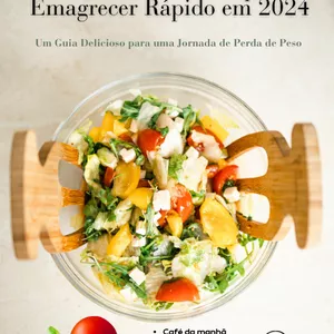 Imagem de capa para o Ebook Receitas Saudáveis para Emagrecer Rápido em 2024