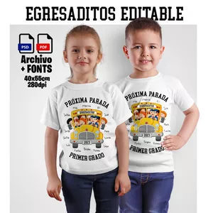 Imagen de portada para Curso online Diseño Egresaditos BUS editable + Fuentes