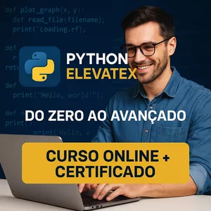 Imagem de Python ElevateX – Do Zero ao Avançado  criado por Curso Completo Com Certificado na hotmart
