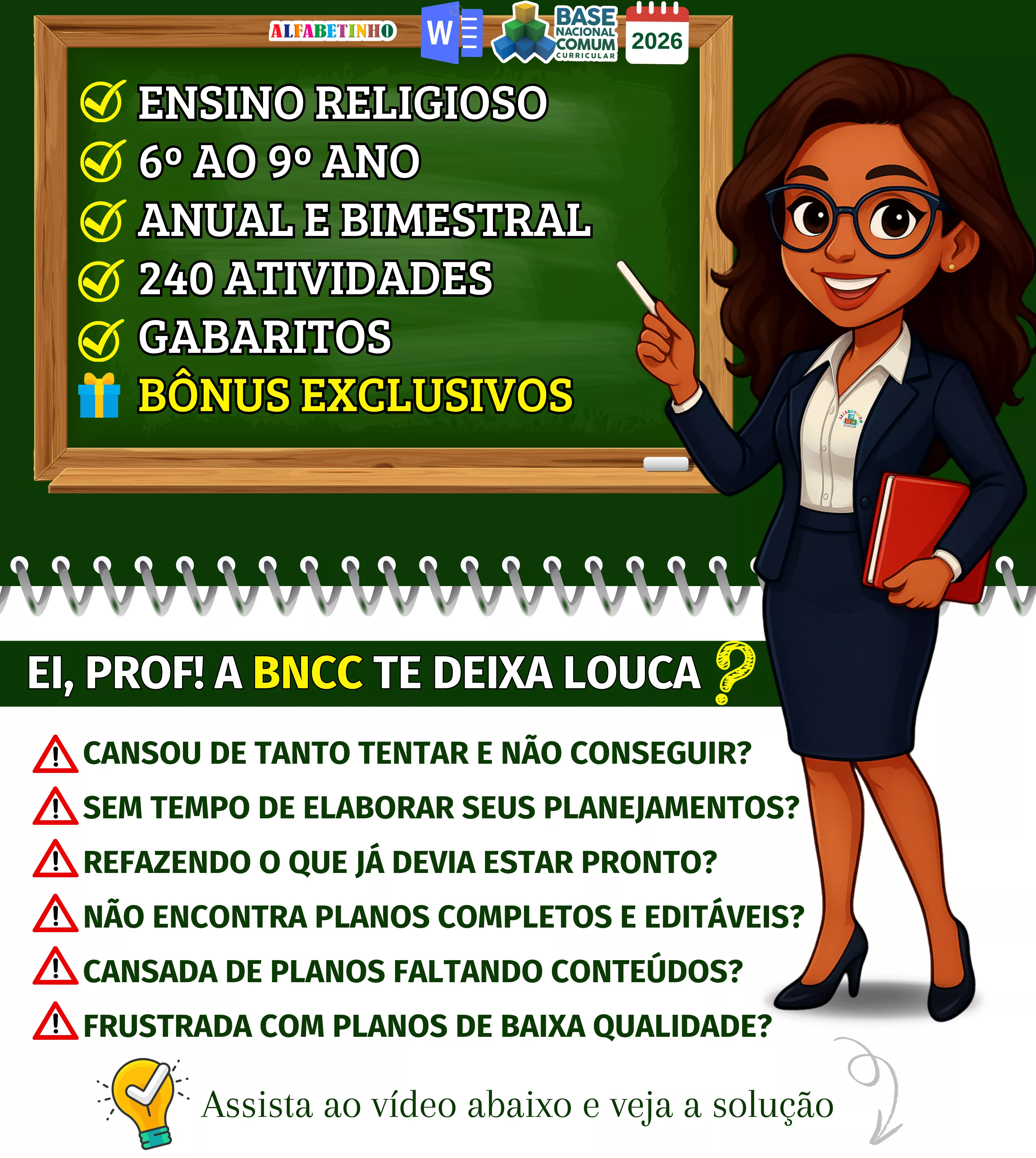 ENSINO RELIGIOSO - Planejamentos e Atividades - 6º ao 9º ano - BNCC 2026