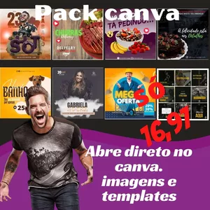 Imagem de capa para o Curso online MEGA PACK CANVA TOTALMENTE EDITÁVEIS