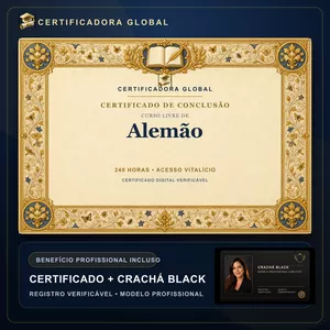 Imagem do curso 🔥 BOLSA 100% [APLICADA] - [MATRÍCULA] CURSO DE FORMAÇÃO EM ALEMÃO - ACESSO VITALÍCIO - CRACHÁ BLACK + REGISTRO - CASHBACK R$ 25 - BÔNUS APOSTILA EXTRA - CG