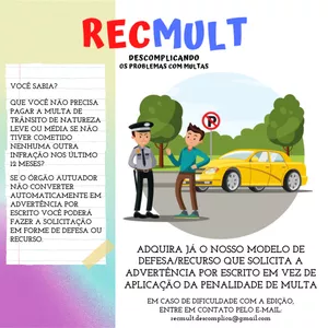 Imagem de capa para o Ebook NÃO PAGUE MULTAS DE TRÂNSITO - SEM VER NOSSO PRODUTO