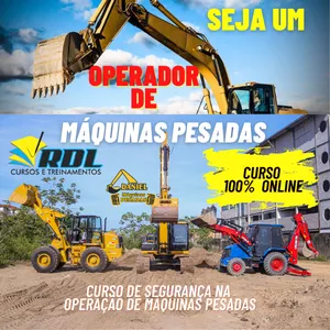 Imagem de capa para o Curso online Curso de Segurança na Operação de Máquinas Pesadas 3 em 1 Online