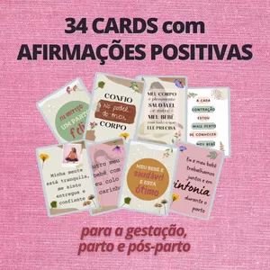 Imagem do curso CARDS Afirmações Positivas para gestação, parto e pós-parto