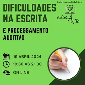 Imagem de capa para o Curso online Curso Dificuldades na Escrita e Processamento Auditivo