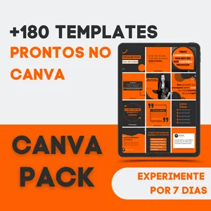 Imagem de capa para o Curso online Canva PACK ( 180 Posts prontos no canva)