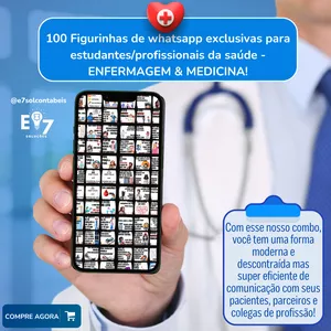 Imagem de capa para o Curso online Pack de 100 figurinhas para profissionais de saúde (para usar no Whatsapp)