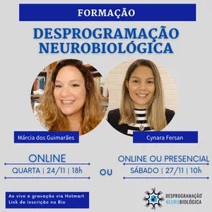 Imagem principal do produto Curso Desprogramação Neurobiológica - ONLINE OU PRESENCIAL RJ- 27/11/2021