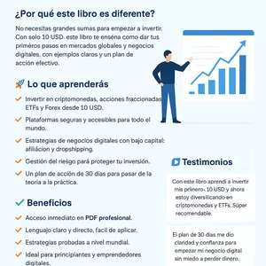 Imagen de portada para Ebook “De 10 a 1000: Cómo Hacer Crecer Tu Dinero Inteligentemente”