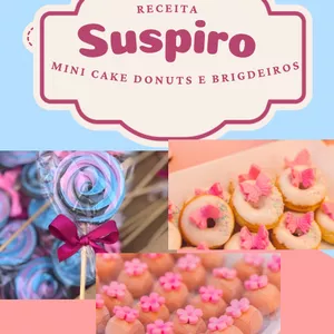 Imagem de capa para o Ebook Suspiros, Brigadeiros e Mini cake donuts 