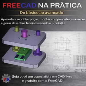 Imagem de capa para o Curso online Curso de FreeCAD na prática - FreeCAD 1.0