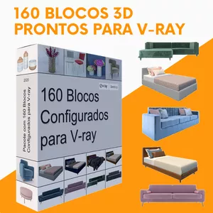 Imagem principal do produto BLOCOS 3D PRONTOS PARA V-RAY
