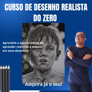 Imagem de capa para o Curso online Curso Desenho Realismo do zero (o mais barato e completo)