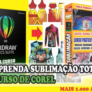 Imagem de capa para o Ebook CURSO COREL DRAW E ESTAMAPARIA SUBLIMAÇÃO TOTAL 2025