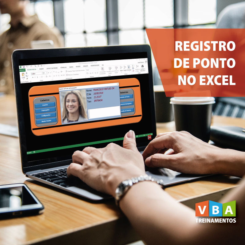 Imagem de Sistema de Registro de Ponto em Excel criado por Jeziel na hotmart