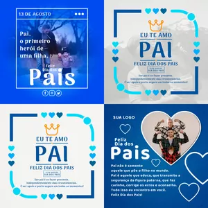 Imagem de capa para o Curso online Pack Produto Digital Social Media Feliz Dia Dos Pais