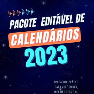 Pacote Editável de Calendários 2023 por Crislene Nunes