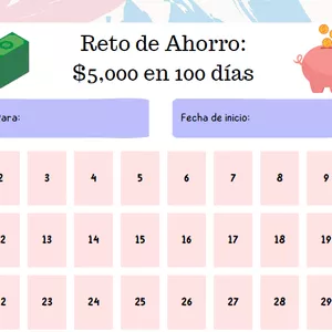 Imagen de portada para Curso online Plantilla de Ahorros - Reto $5,000