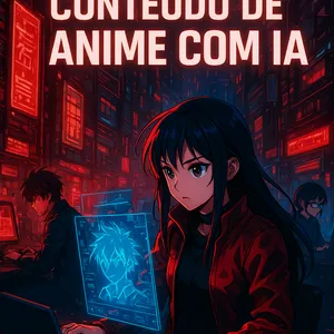 Imagem de capa para o Ebook Produção de Conteúdo de Anime com IA