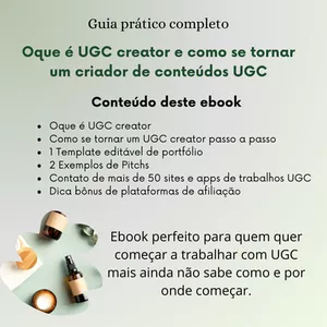 Imagem de capa para o Ebook Oque é UGC e como se tornar um criador de conteúdos UGC