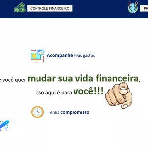 Imagem de capa para o Ebook Planilha de Controle Financeiro Mensal em Excel