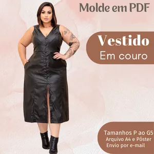 Imagem de capa para o Ebook MOLDE EM PDF VESTIDO EM COURO 