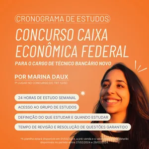 Imagem de capa para o Ebook CRONOGRAMA - CONCURSO CAIXA ECONÔMICA FEDERAL