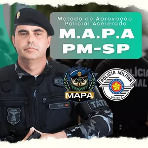 Imagem de capa para o Curso online MAPA PMSP: Método de Aprovação Policial Acelerado na Polícia Militar de São Paulo.