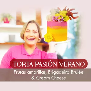 Imagen de portada para Curso online Entrenamiento Premium: Torta Pasión Verano con Brigadeiro Brulée &amp; Cream Cheese