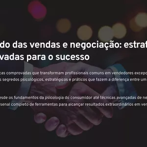 Imagem de capa para o Ebook O segredo das vendas e negociação 