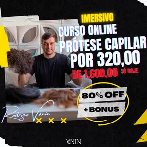 Imagem do curso Curso Imersivo de Aplicação e Manutenção de Prótese Capilar - COMPLETO Do ZERO ao profissional