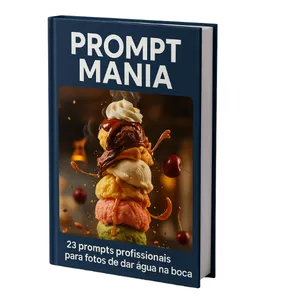 Imagem de capa para o Ebook Prompt Mania - Crie imagens profissionais com IA usando apenas o ChatGPT