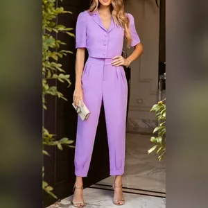 Imagem de capa para o Ebook Molde Conjunto Blazer Cropped e Calça Alfaiataria (P ao GG)