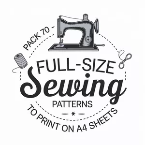 Cover image for Online course Pack 70 - Full-size Sewing Patterns to Print on A4 sheets