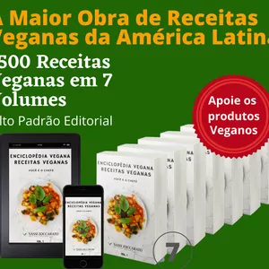 Imagem principal do produto 1500 Receitas Veganas. Enciclopédia Vegana Receitas Veganas - Você é o Chef...